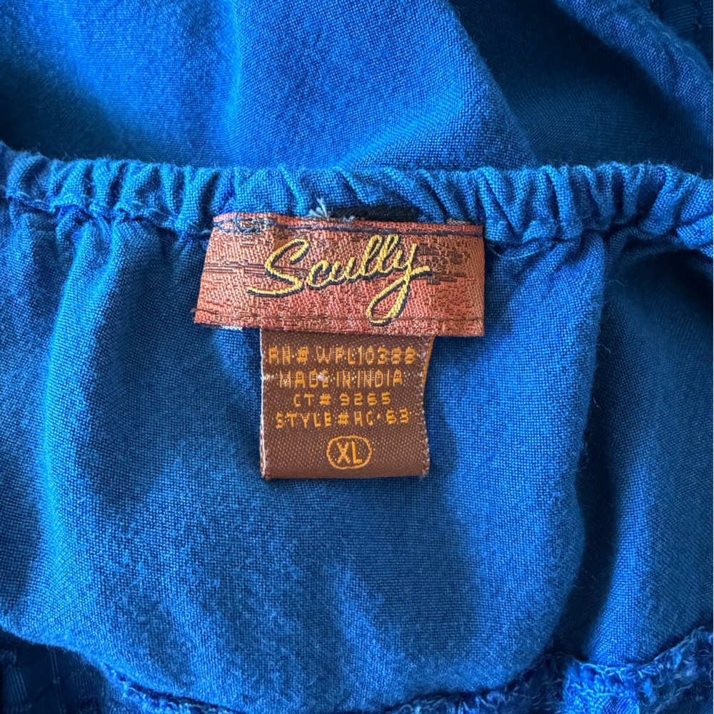 Vintage Blue Boho Patchwork Spaghetti Strap Maxi … - image 3